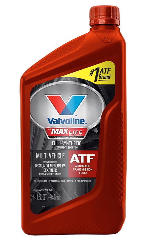 valvoline max life transmission fluid